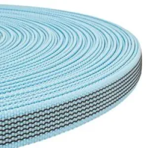 PP band met rubber profiel 20 mm lichtblauw