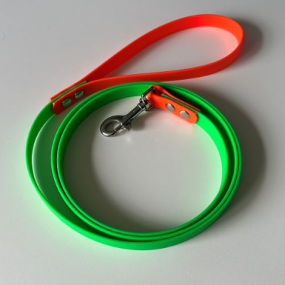 16mm neon groen met oranje 1.50mtr