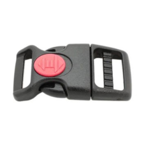 16 mm PVC klikgesp met safety knop