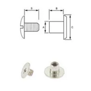 Boekschroef  3-4 mm per 10 stuks
