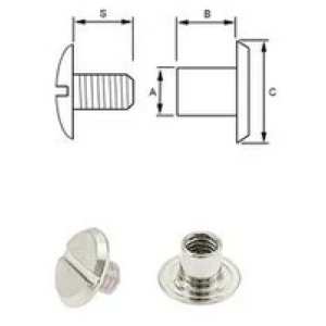 Boekschroef 5X5  per 10 st