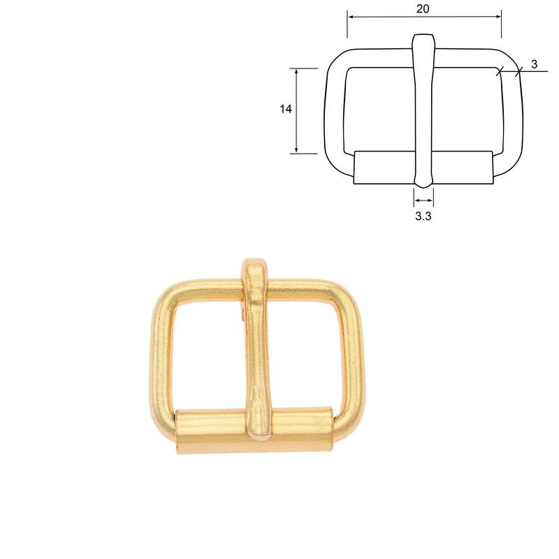 Rolgesp 20 mm messing