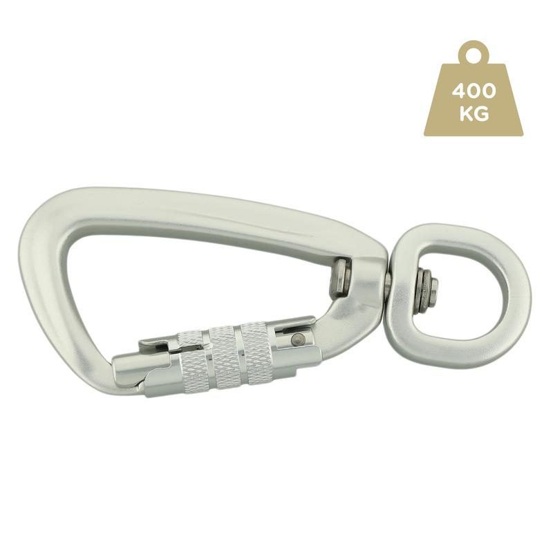 Aluminium karabijnhaak met twistlock 16mm