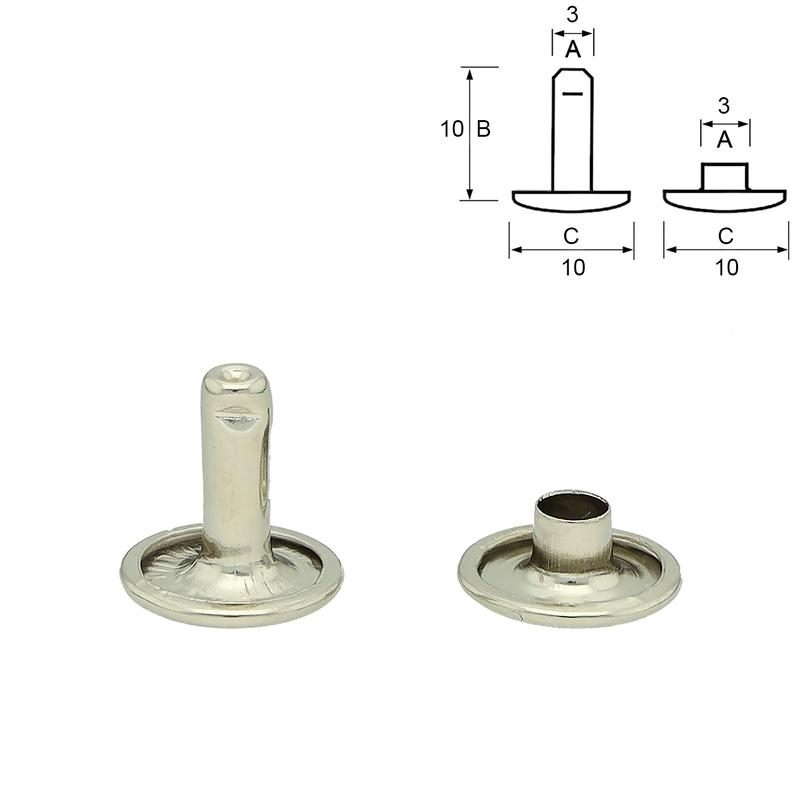 10/10 Nickel plated - 50 st.