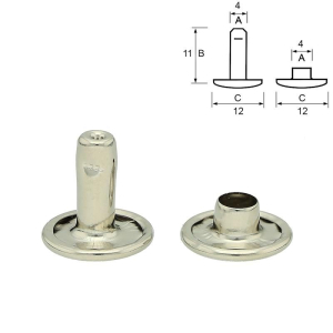 11/12 nickel plated- 50 st.