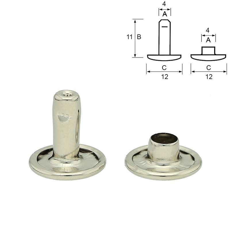 11/12 nickel plated- 50 st.