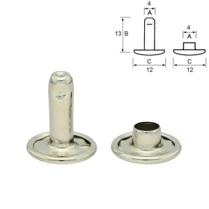 13/12 Nickel plated- 50 st.