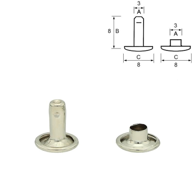 8/8 Nickel plated -50 st