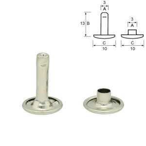 13/10  Nickel plated-10 st.