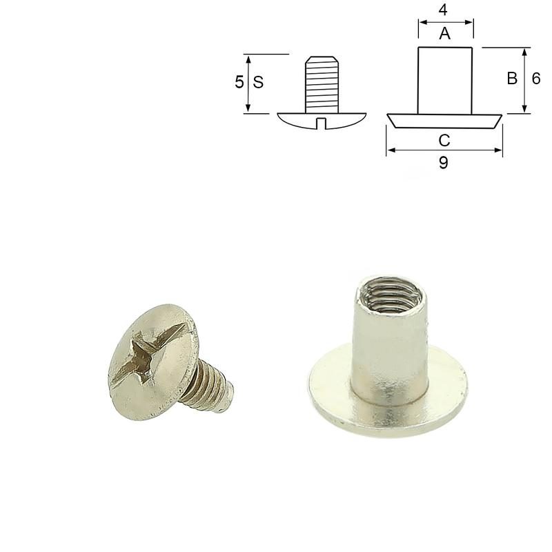 Boekschroef M3x6 per 10 st.