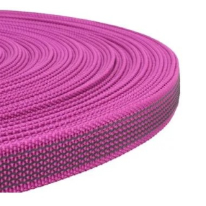 PP band met rubber profiel 20 mm fuchsia