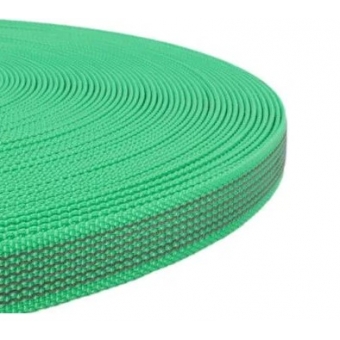 PP band met rubber profiel 20 mm groen