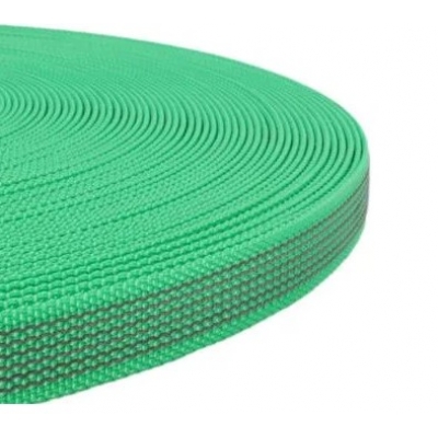 PP band met rubber profiel 20 mm groen