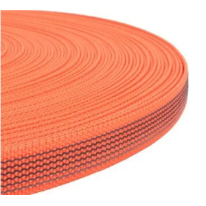 PP band met rubber profiel 20 mm oranje