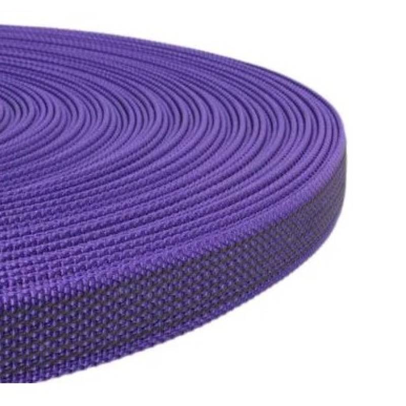 PP band met rubber profiel 15 mm paars