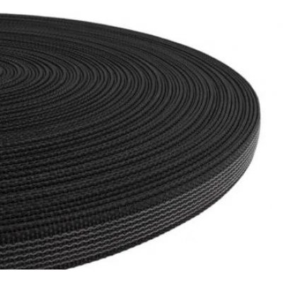PP band met rubber profiel 15 mm zwart