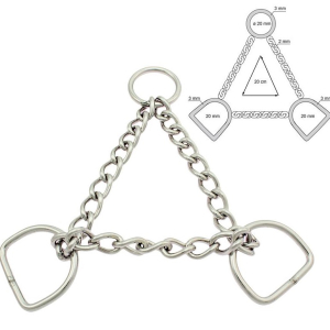 RVS Half check L 20 cm/ D 20x3.5 /2 mm 