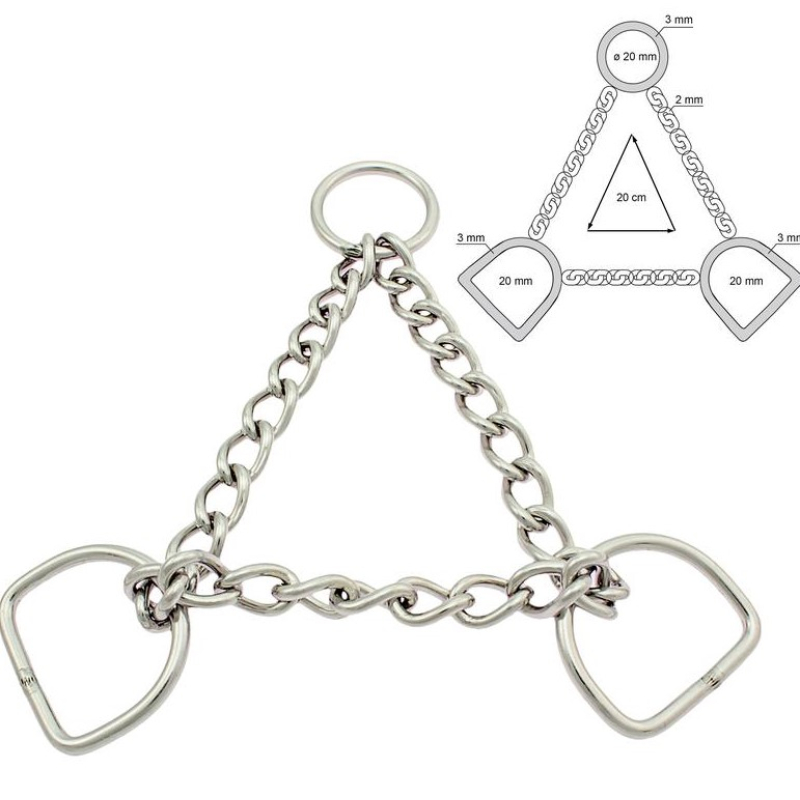 RVS Half check L 20 cm/ D 20x3.5 /2 mm 