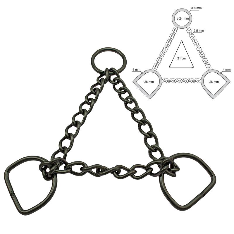 RVS Zwart Half check L 21 cm /26 x 3 mm