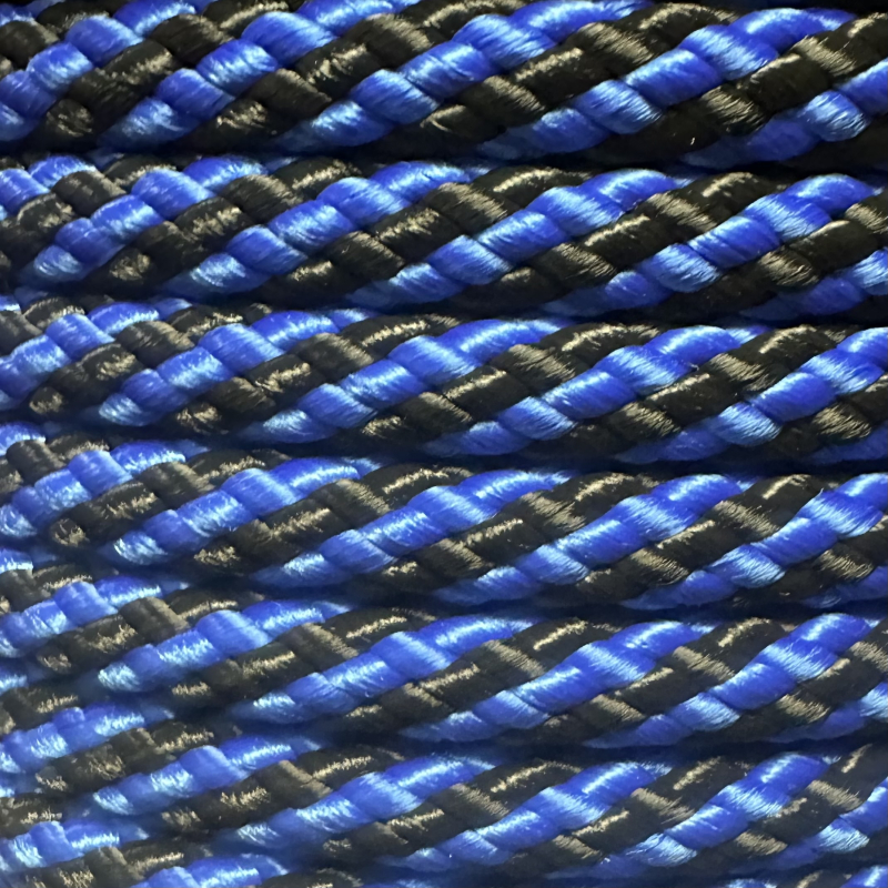 PPM touw 12mm zwart/blauw