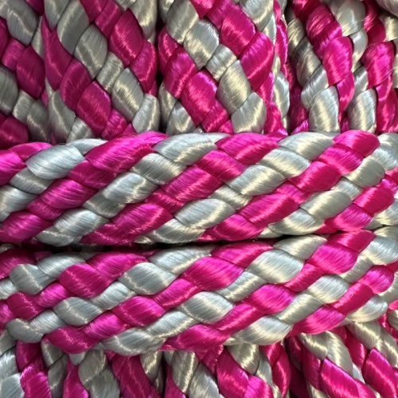 PPM touw 12 mm oud roze/zilvergrijs