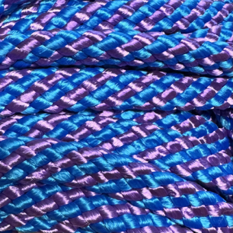 PPM touw 12 mm paars/vlaggenblauw streep
