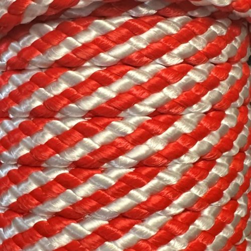 PPM touw 12 mm rood/wit streep