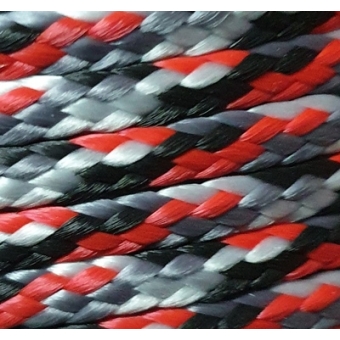 PPM touw 3,5 mm rood/zwart/grijs/wit