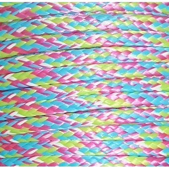 PPM touw 3,5 mm roze/turquoise/lime/ wit melee