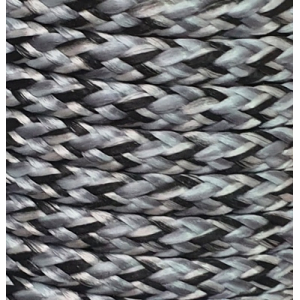 PPM touw 3,5 mm zwart/zilvergrijs melee