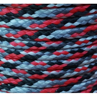 PPM touw 3.5 mm zwart/zilvergrijs/grijs/rood
