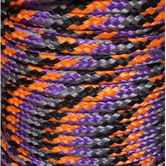 PPM touw 6 mm ongevuld paars/oranje/zwart/grijs