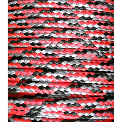 PPM touw 6 mm rood/zwart/grijs ongevuld