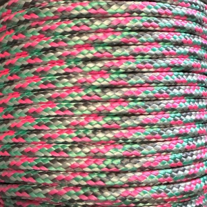 PPM touw 6 mm ongevuld roze/grijs/lichtgrijs/licht zeegroen