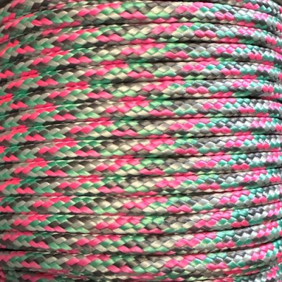 PPM touw 6 mm ongevuld roze/grijs/lichtgrijs/licht zeegroen