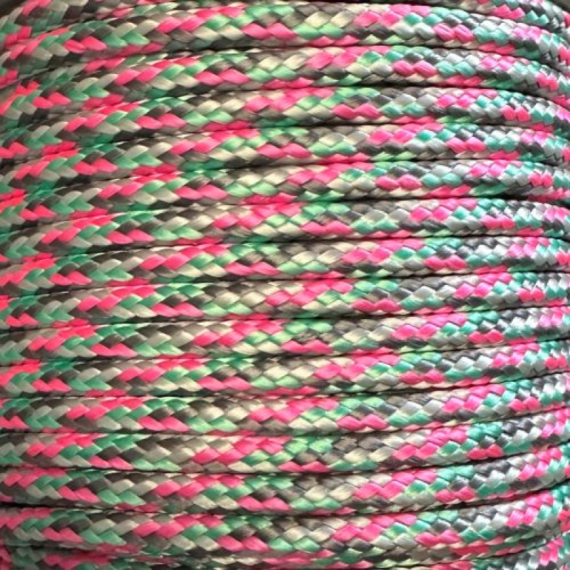 PPM touw 6 mm ongevuld roze/grijs/lichtgrijs/licht zeegroen