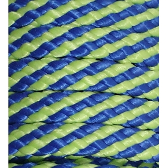 PPM touw 8 mm lime/blauw streep