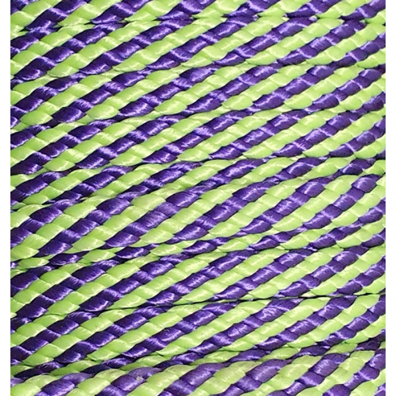 PPM touw 8 mm lime/paars streep