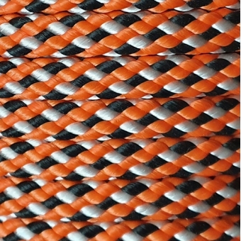 PPM touw 8 mm oranje/zwart/wit