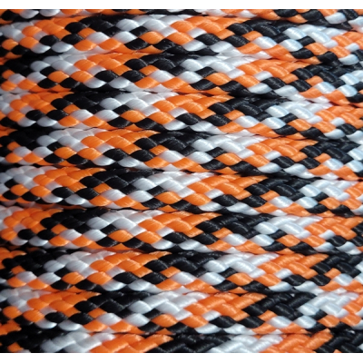 PPM touw 8 mm oranje/zwart/wit