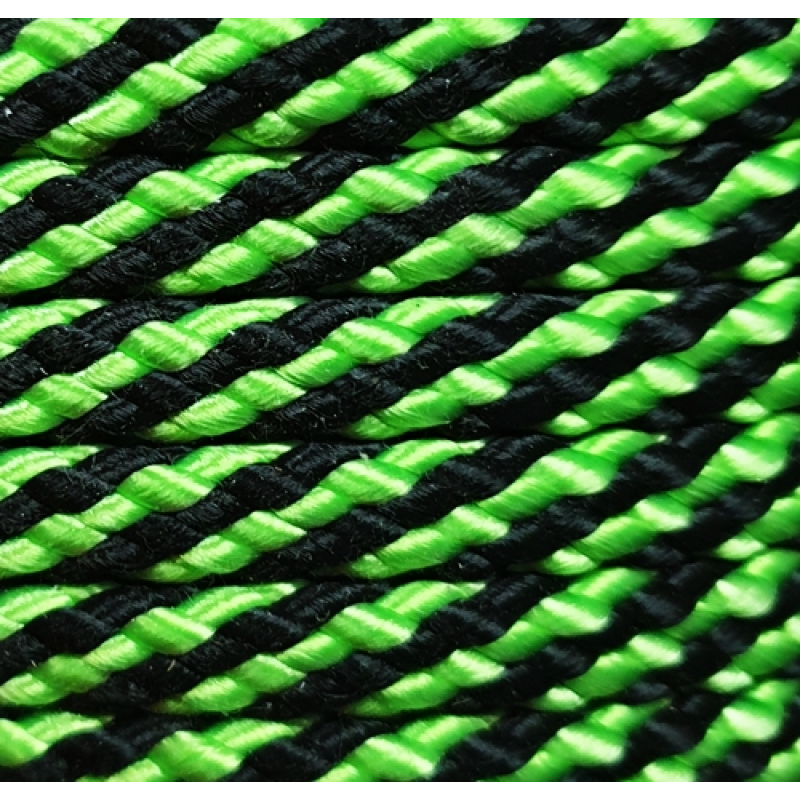 PPM touw 8 mm appelgroen/zwart streep