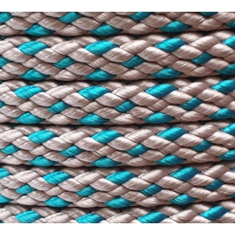PPM touw 12 mm grijs/aquamarijn