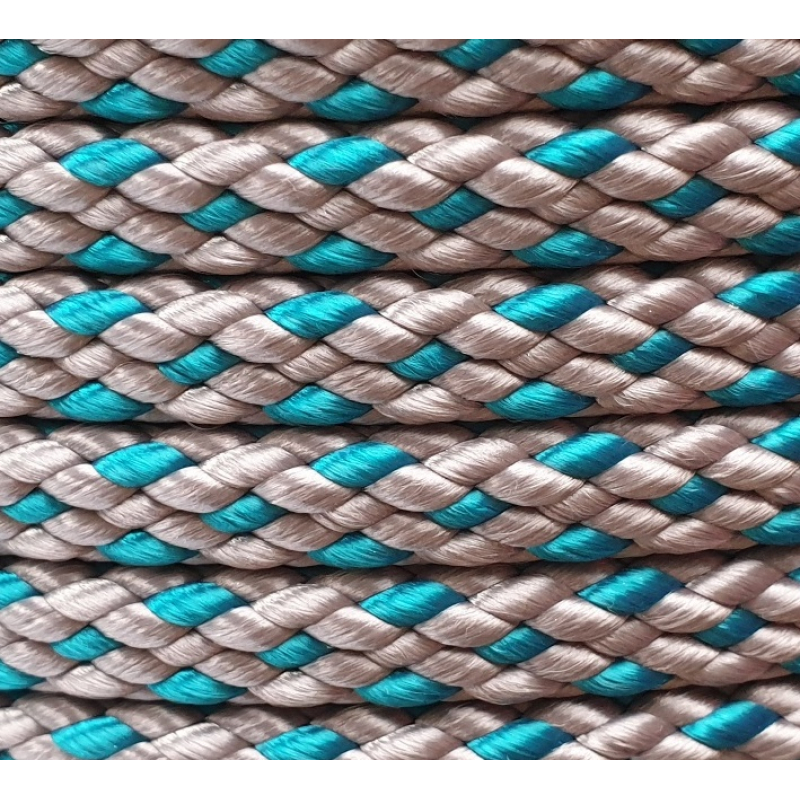 PPM touw 8 mm grijs/aquamarijn