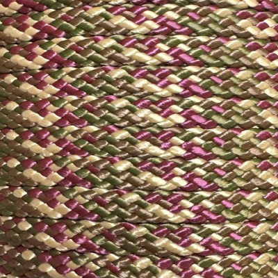 PPM touw  8 mm aubergine/olijfgroen/bruin/beige