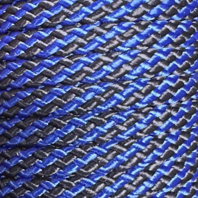 PPM  8 mm touw blauw/antracyt streep