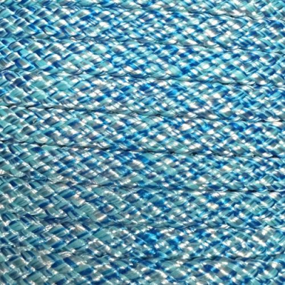 PPM touw  8 mm hemelsblauw/turquoise/wit melee