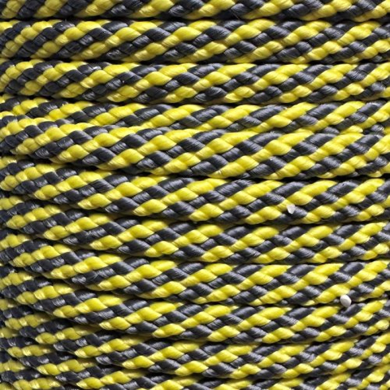 PPM touw 8 mm geel/grijs