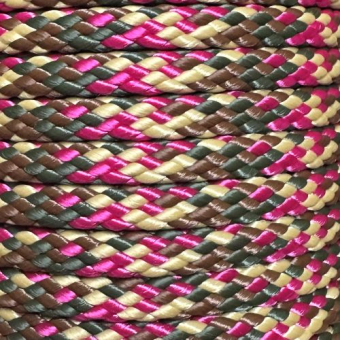 PPM touw  8 mm oudroze/bruin/legergroen/beige