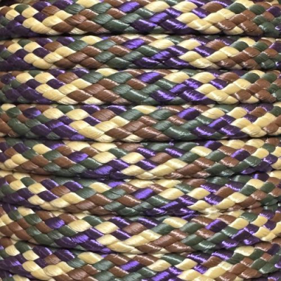 PPM touw  8 mm bruin/paars/legergroen/beige