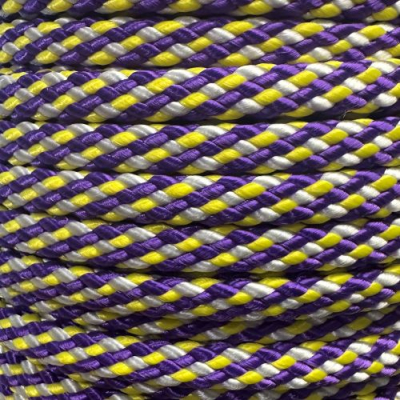 PPM touw 8 mm paars/wit/geel
